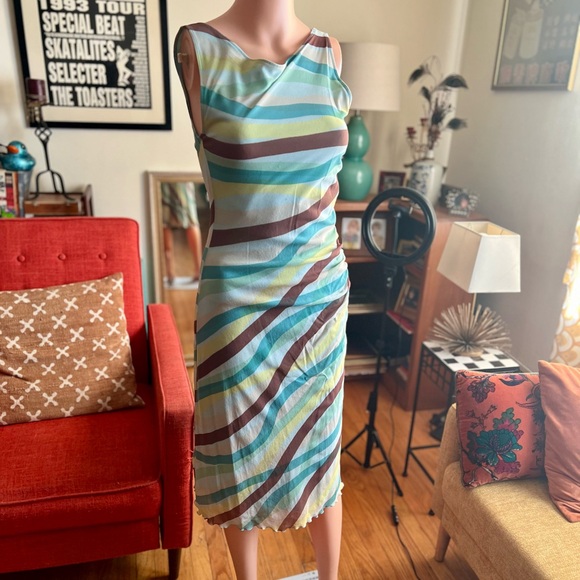 Vintage 1990s Weston Wear Layered Midi Dress - Picture 2 of 7